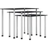 Image de vidaXL Tables gigognes 3 pcs Noir Verre trempÃ©