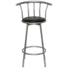 Image de Tabourets de bar 2 pcs Noir Similicuir - VidaXL