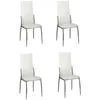Image de Chaises De Salle Ã Manger 4 Pcs Blanc Similicuir