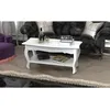 Image de vidaXL Table basse 2 couches MDF Blanc