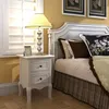 Image de Table De Chevet Avec 2 Tiroirs Mdf Blanc