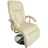 Image de vidaXL Fauteuil de massage Blanc crÃ¨me Similicuir