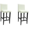 Image de Tabourets De Bar 2 Pcs Blanc Similicuir