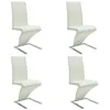 Image de Chaises De Salle Ã Manger 4 Pcs Blanc Similicuir