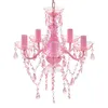 Image de Vidaxl Lustre Avec 5 Ampoules Crystal Rose