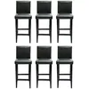 Image de Tabourets De Bar 6 Pcs Noir Similicuir