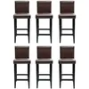 Image de Tabourets De Bar 6 Pcs Marron FoncÃ© Similicuir