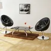 Image de vidaXL Tabourets de bar lot de 2 noir similicuir