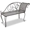 Image de Chaise Longue De Jardin 128 Cm Acier Antique Marron Vidaxl Vidaxl