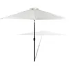 Image de Parasol Sable Blanc Avec Poteau En Acier 3m