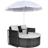 Image de CanapÃ© De 2 Places Rond Noir Avec Le Parasol