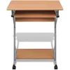 Image de Bureau D'Ordinateur Avec Plateau Ã  Clavier Coulissant Marron Yueyinnkeji Type1