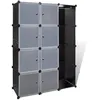 Image de Armoire Modulaire 9 Compartiments Noir Et Blanc 37 X 115x150 Cm