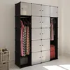 Image de Armoire modulaire 14 compartiments rÃ©glable en fil d'acier Noir Blanc
