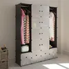 Image de vidaXL Armoire modulaire 18 compartiments Noir et blanc 37x146x180,5cm
