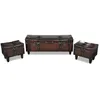 Image de Ensemble De Bancs De Rangement 3 Pcs Marron