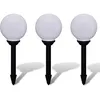 Image de Vidaxl Lampes D'allÃ©e Ã Led 3 PiÃ¨ces 20 Cm Avec Piquet De Sol