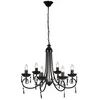 Image de Vidaxl Lustre Suspendu Noir 6 Douilles D'ampoule