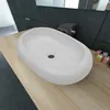 Image de vidaXL Lavabo en forme ovale CÃ©ramique 63 x 42 cm Blanc