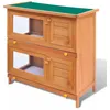Image de Clapier ExtÃ©rieur pour Lapin Cage Ã  Animaux Toit en Asphalte & Plateau Amovible 4 Portes Bois