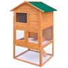 Image de Clapier d'extÃ©rieur Enclos pour petits animaux 3 niveaux Bois