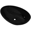 Image de Lavabo CÃ©ramique de Luxe Lavabo Ovale Style Moderne Noir 40 x 33 cm