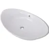 Image de Lavabo ovale en cÃ©ramique avec trop plein 59 x 38,5 cm