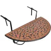 Image de Table de balcon suspendue Demi-circulaire Terre cuite