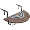 Image de Table de balcon suspendue Demi-circulaire Terre cuite Blanc