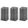 Image de Jeu de panier de gabion 3 pcs Fil galvanisÃ© 25 x 25 x 50 cm
