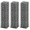 Image de Jeu De Panier De Gabion 3 Pcs Fil GalvanisÃ© 25 X 25 X 100 Cm