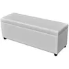 Image de vidaXL Banc long de rangement Bois Blanc