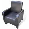 Image de vidaXL Fauteuil Noir Similicuir