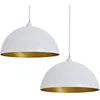 Image de Vidaxl Plafonnier 2 Pcs Hauteur RÃ©glable Semi-SphÃ©rique Blanc