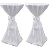 Image de Housse de table blanche avec ruban 60 cm 2 piÂ¿Â¿ces