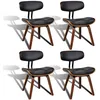 Image de Vidaxl Chaises De Salle Ã Manger 4 Pcs Bois CourbÃ© Et Similicuir