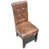 Image de Chaises De Salle Ã Manger 6 Pcs Marron Similicuir