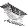 Image de Plafonnier Avec Perles En Verre Cristal Ãtincelant Blanc 8 X G9 29 Cm