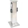 Image de Borne jardin Ã©lectrique 2 prises en acier inoxydable avec Minuterie