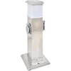 Image de Pilier de prise de jardin avec lampe Acier inoxydable