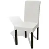 Image de Lot De 6 Housses De Chaise Droites Extensibles En Tissu Ãlastique Infroissable CrÃ¨me