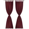 Image de 2 Pcs Rideau Ã Passant Micro Satin Bordeaux 140 X 245 Cm