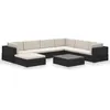 Image de Ensemble De Salon ExtÃ©rieur Modulaire 8 PiÃ¨ces Avec Coussins Amovibles Et Structure En Acier