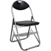 Image de Chaises Ã DÃ®ner Pliables 6 Pcs Noir Similicuir Et Acier