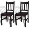Image de vidaXL Chaises Ã  manger lot de 2 marron foncÃ© pinÃ¨de