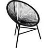 Image de Vidaxl Chaise De Jardin Forme De Lune RÃ©sine TressÃ©e Noir
