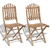 Image de Vidaxl Chaises Pliables De Jardin 2 Pcs Bambou