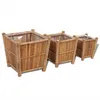 Image de Vidaxl Lits SurÃ©levÃ©s En Bambou Avec Doublure En Nylon 3 Pcs