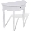 Image de Table Console avec Tiroir CachÃ© & Design Mural Gain de Place Demi-Ronde Blanche