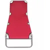 Image de Chaise Longue Pliable Acier Enduit De Poudre Rouge